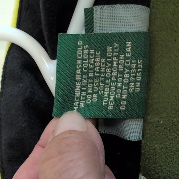 L.L. Bean Polartec Fleece Full Zip Jacket Chartreuse/Gray Size XL EUC - Picture 8 of 11